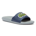 Lacoste Croco 1201 1 Mens Grey / Navy Slides