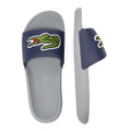 Lacoste Croco 1201 1 Mens Grey / Navy Slides