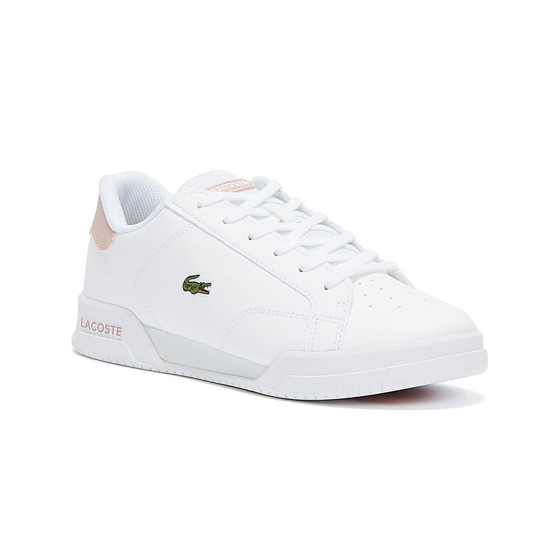 Lacoste Twin Serve Junior White / Light Pink Trainers