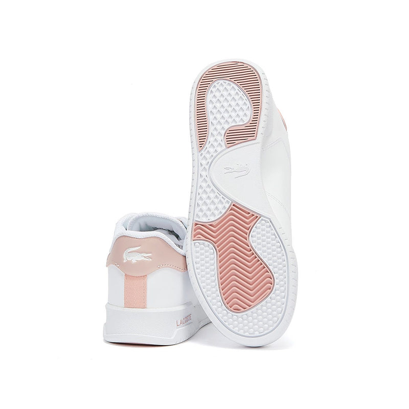 Lacoste Twin Serve Junior White / Light Pink Trainers