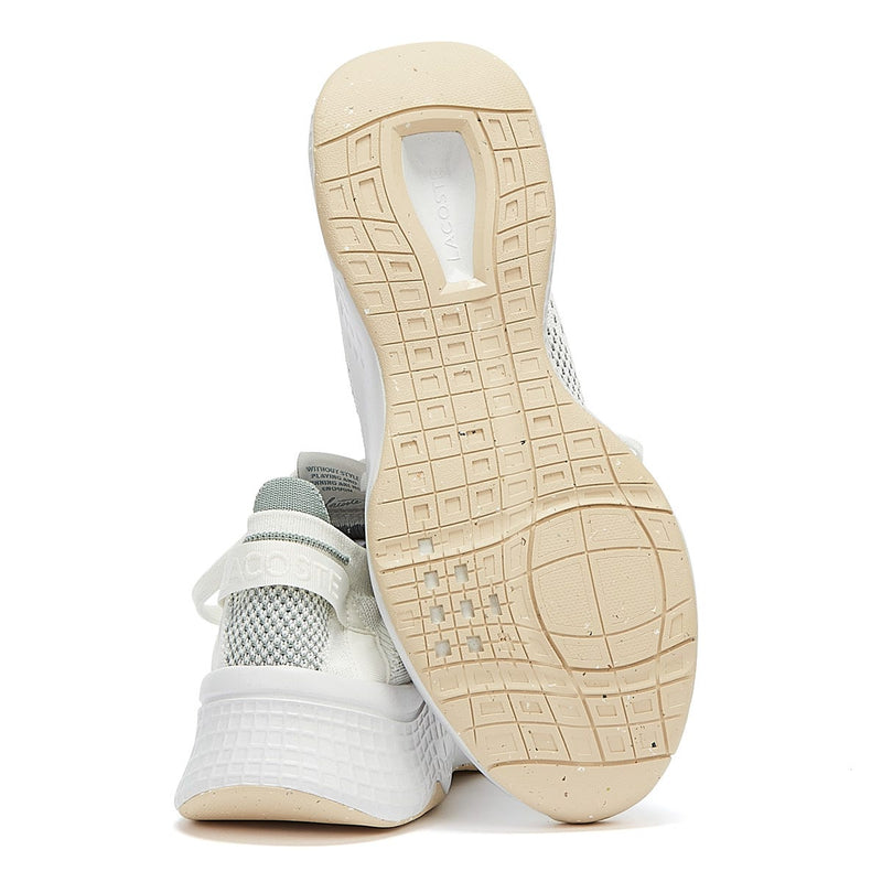 Lacoste Court Drive Knit 321 1 Womens Off White / Dark Green Trainers