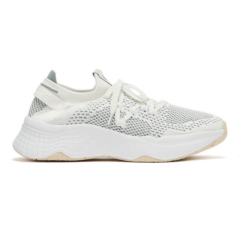 Lacoste Court Drive Knit 321 1 Womens Off White / Dark Green Trainers