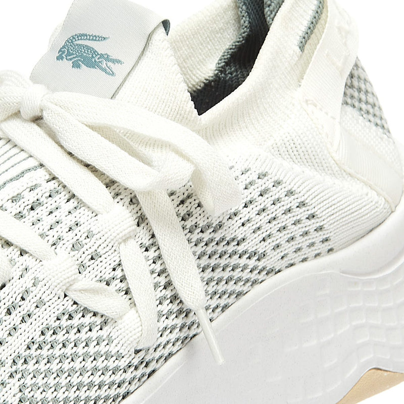 Lacoste Court Drive Knit 321 1 Womens Off White / Dark Green Trainers