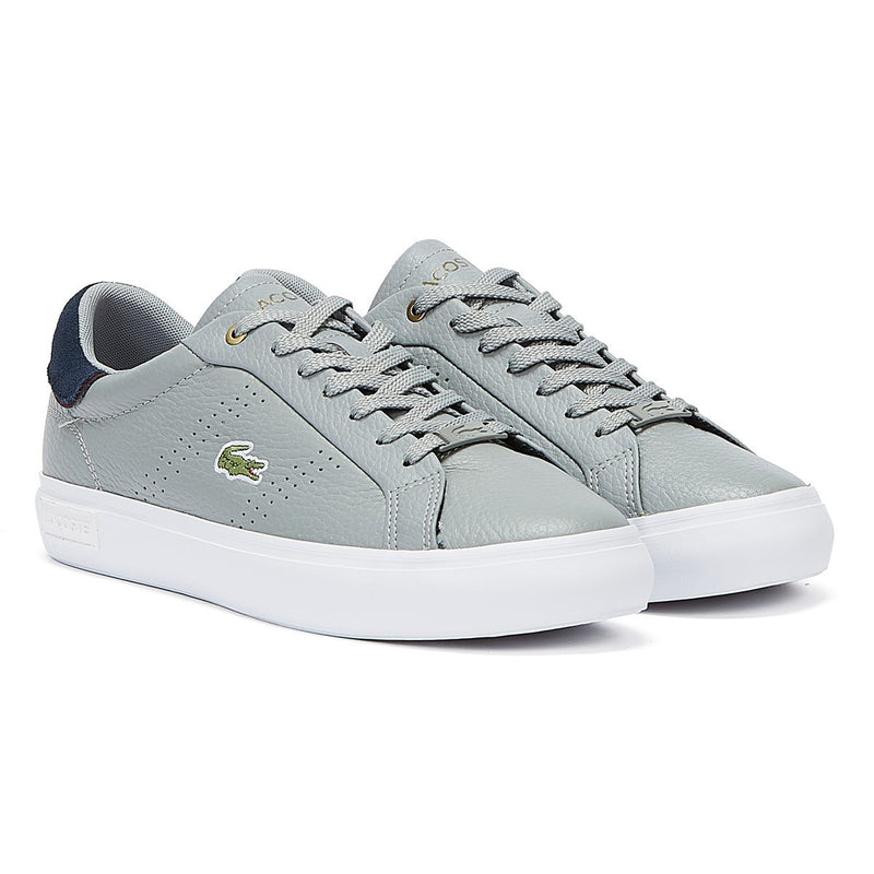 Lacoste Powercourt 2.0 Mens Grey / White Trainers