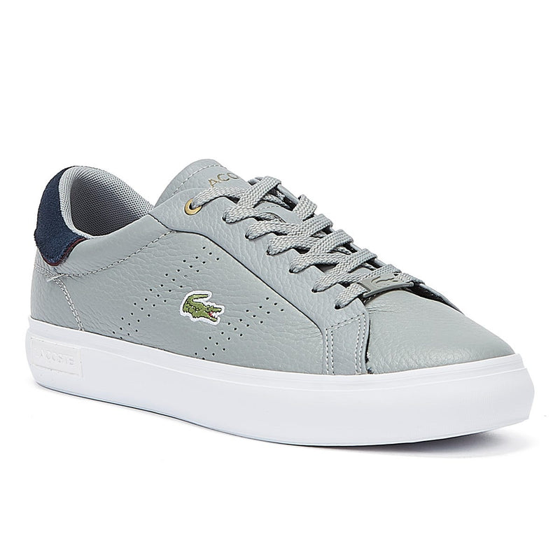 Lacoste Powercourt 2.0 Mens Grey / White Trainers