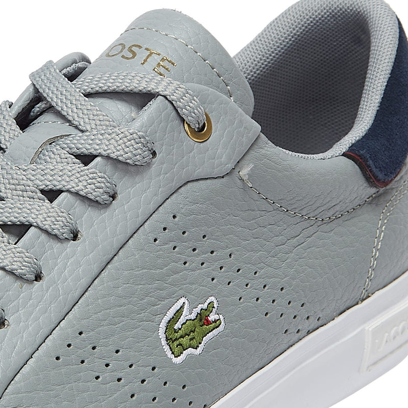 Lacoste Powercourt 2.0 Mens Grey / White Trainers