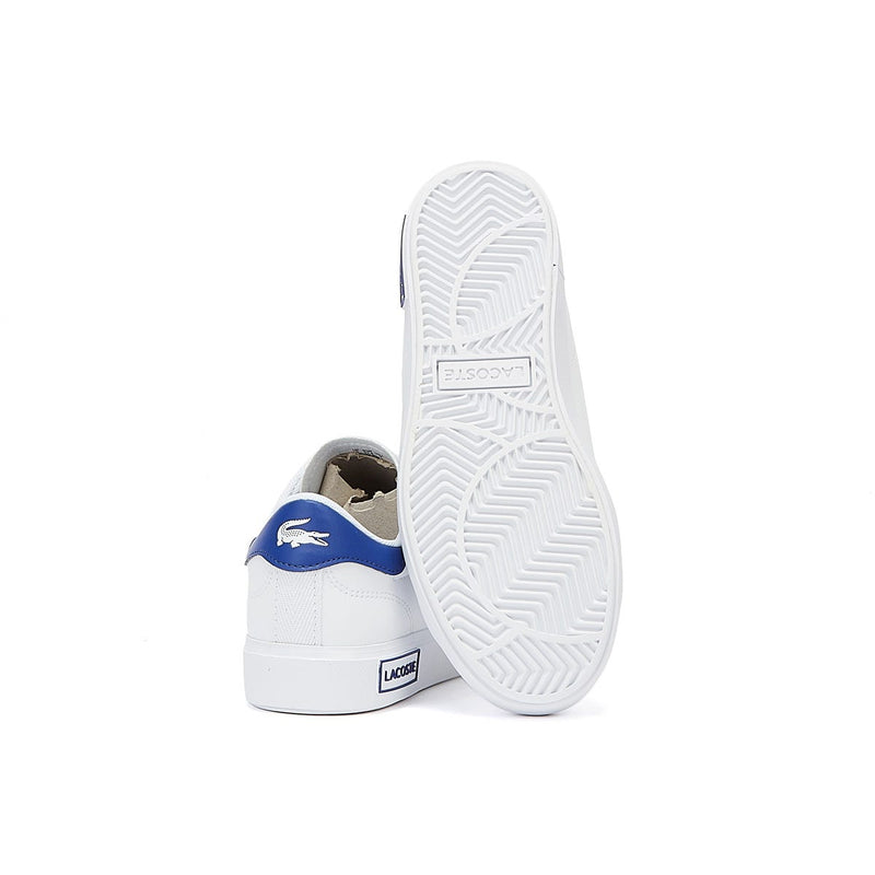 Lacoste Powercourt 0722 1 Junior White / Blue Trainers