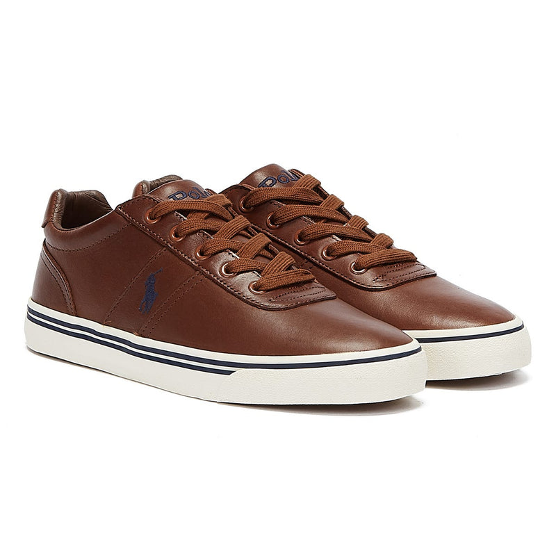 Ralph Lauren Hanford Baskets en cuir marron clair pour homme