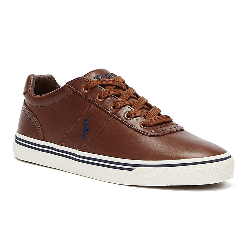 Ralph Lauren Hanford Baskets en cuir marron clair pour homme
