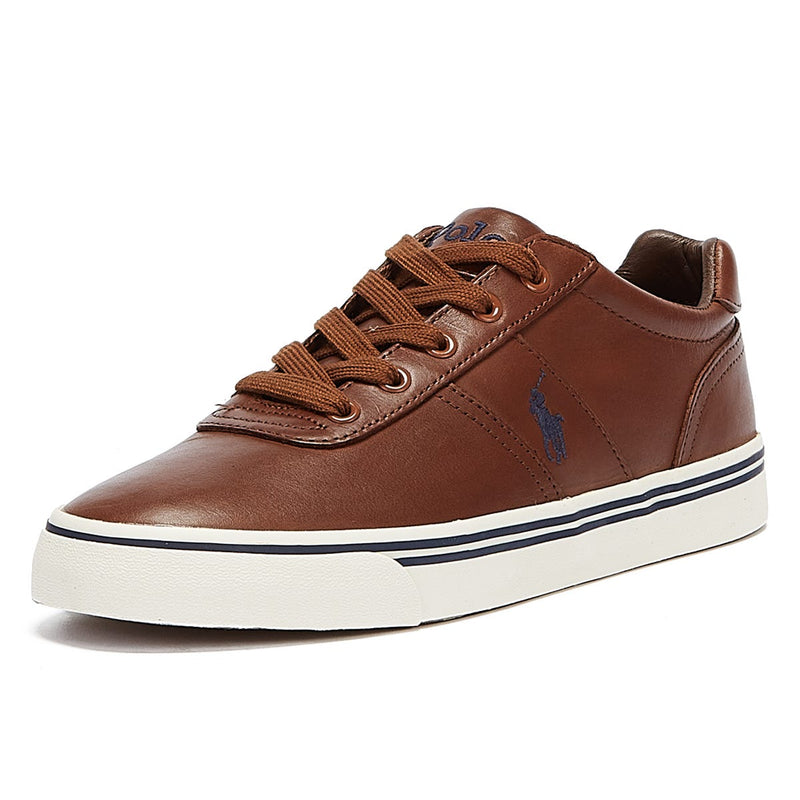 Ralph Lauren Hanford Baskets en cuir marron clair pour homme