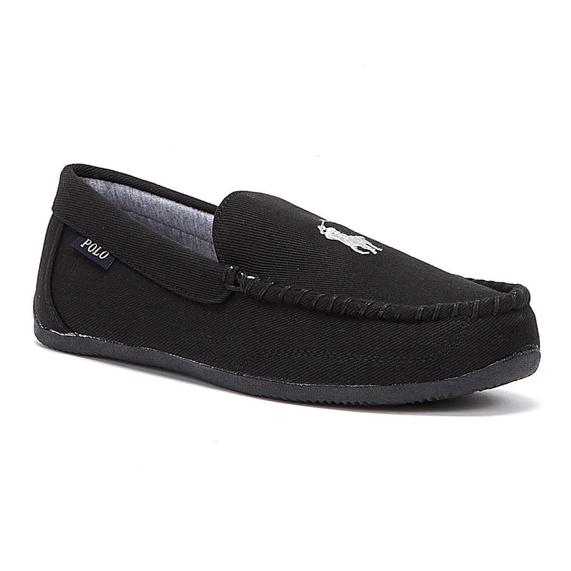 Ralph Lauren Declan Twill Mens Black / Grey Slippers