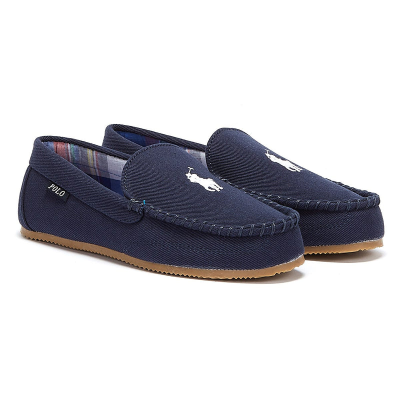 Ralph Lauren Dezi Mens Navy / White Slippers