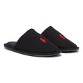 Ralph Lauren Klarence Cotton Mens Black / Red Slippers