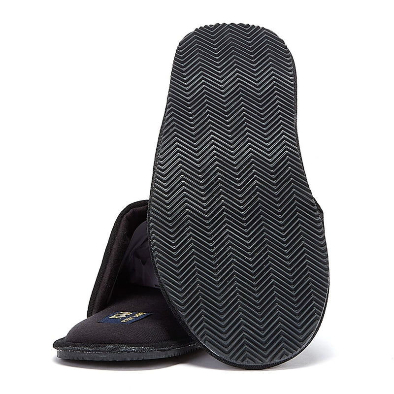 Ralph Lauren Klarence Cotton Mens Black / Red Slippers
