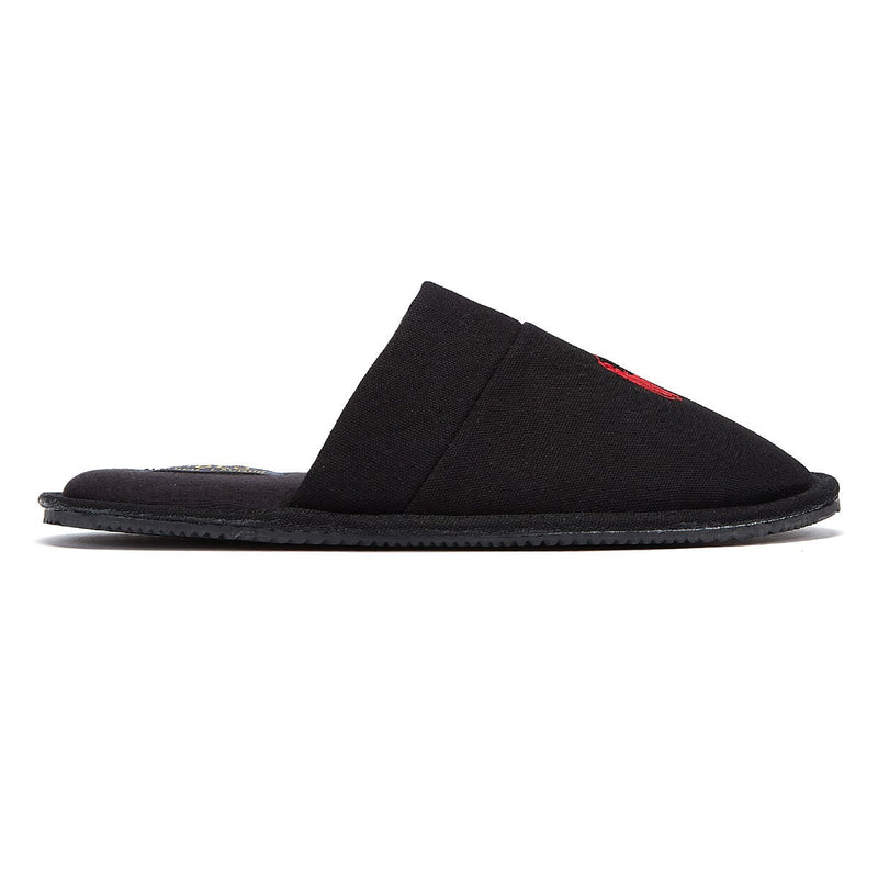 Ralph Lauren Klarence Cotton Mens Black / Red Slippers