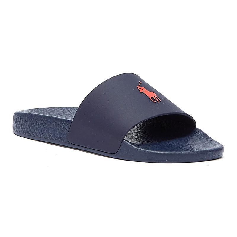 Ralph Lauren Polo Player Mens Navy / Red Slides