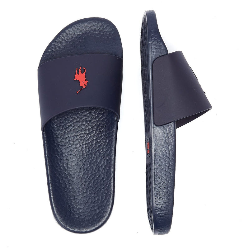 Ralph Lauren Polo Player Mens Navy / Red Slides