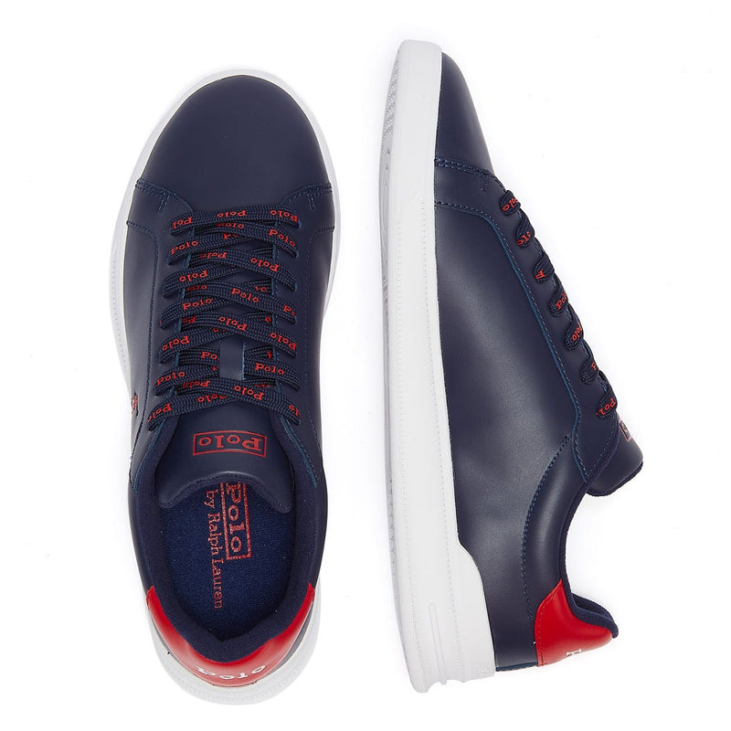 Ralph Lauren Heritage Court II Mens Navy / Red Trainers