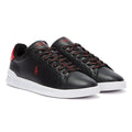 Ralph Lauren Heritage Court II Mens Black / Red Trainers