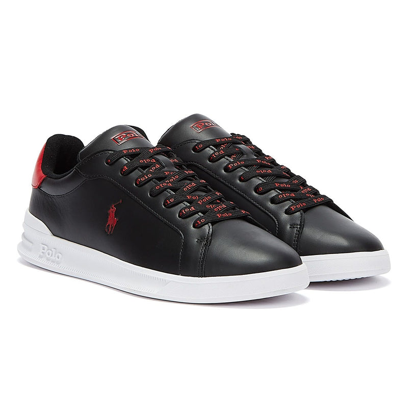 Ralph Lauren Heritage Court II Mens Black / Red Trainers