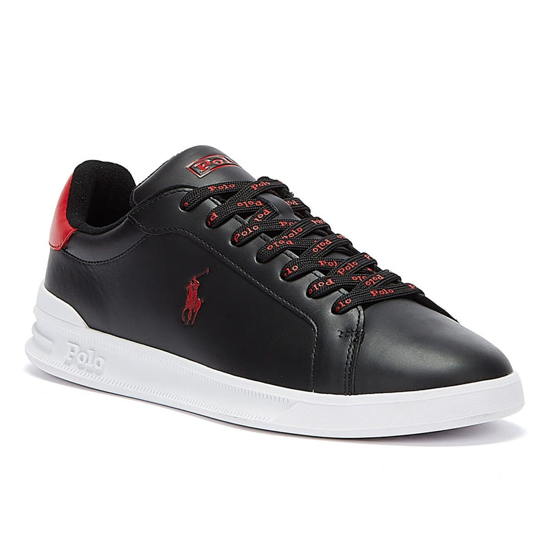 Ralph Lauren Heritage Court II Mens Black / Red Trainers