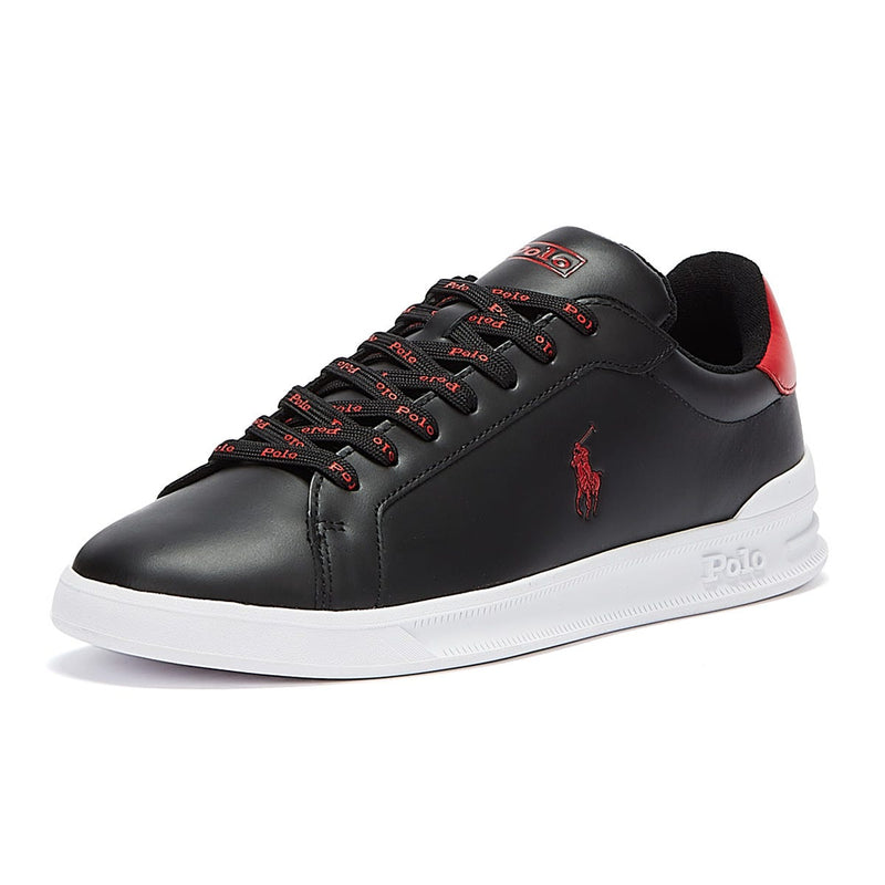 Ralph Lauren Heritage Court II Mens Black / Red Trainers