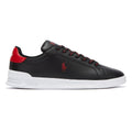 Ralph Lauren Heritage Court II Mens Black / Red Trainers