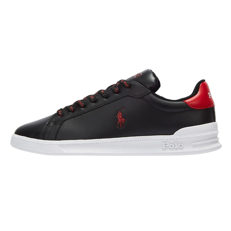 Ralph Lauren Heritage Court II Mens Black / Red Trainers