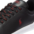 Ralph Lauren Heritage Court II Mens Black / Red Trainers