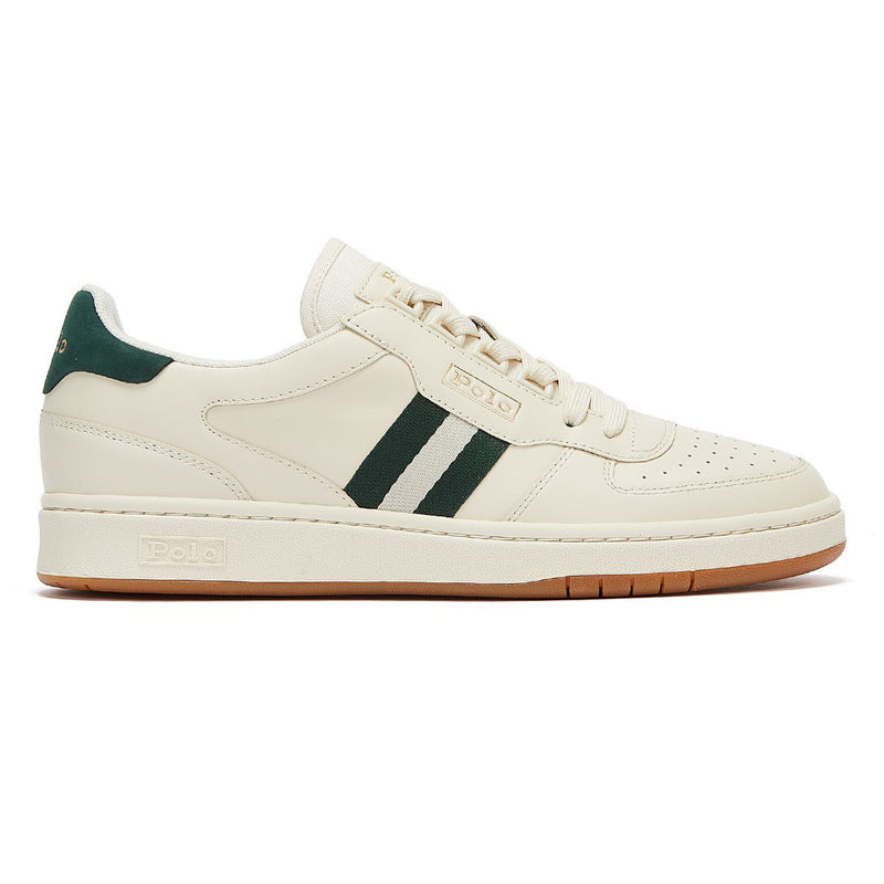 Ralph Lauren Polo Court Mens Ecru / College Green Trainers