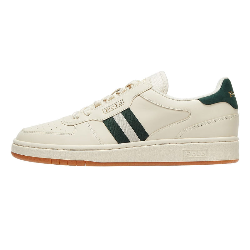 Ralph Lauren Polo Court Mens Ecru / College Green Trainers