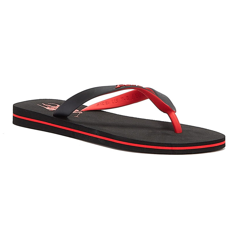 Ralph Lauren Bolt Mens Black Flip Flop