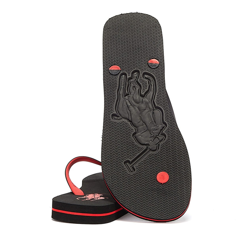 Ralph Lauren Bolt Mens Black Flip Flop