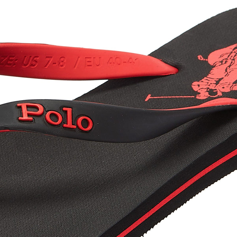 Ralph Lauren Bolt Mens Black Flip Flop