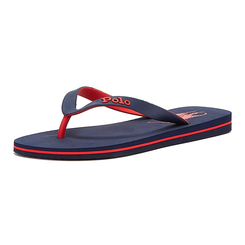 Ralph Lauren Bolt Mens Newport Navy / Red Flip Flop