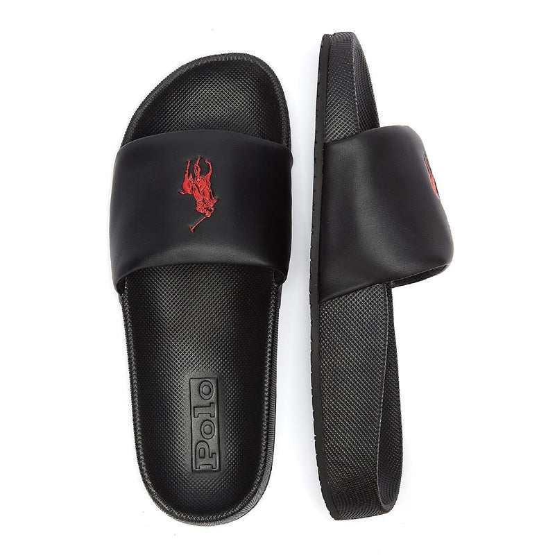 Ralph Lauren Cayson Mens Black / Red Slides