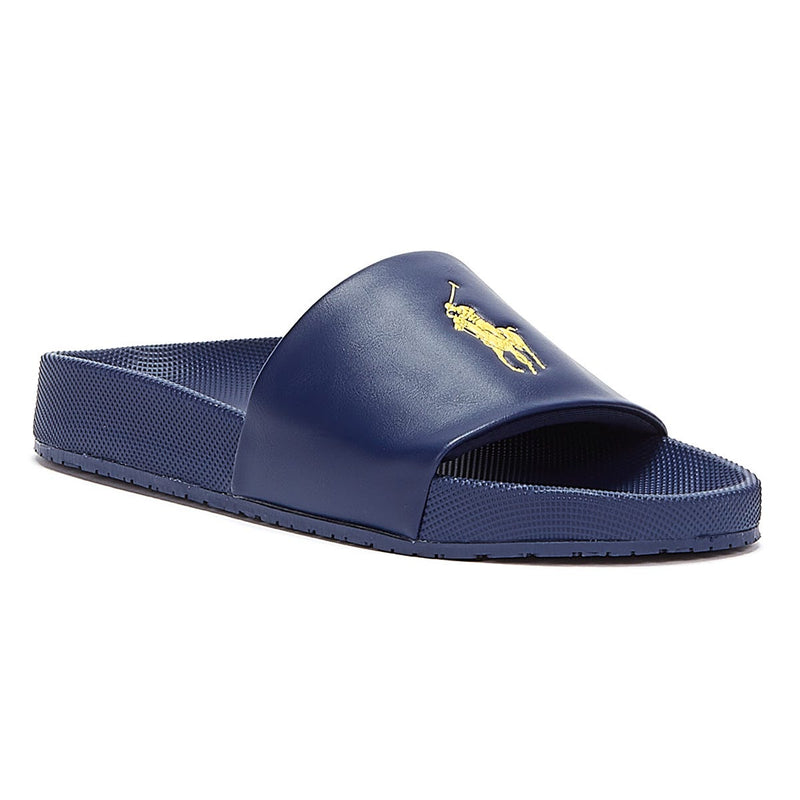 Ralph Lauren Cayson Mens Navy / Gold Slides
