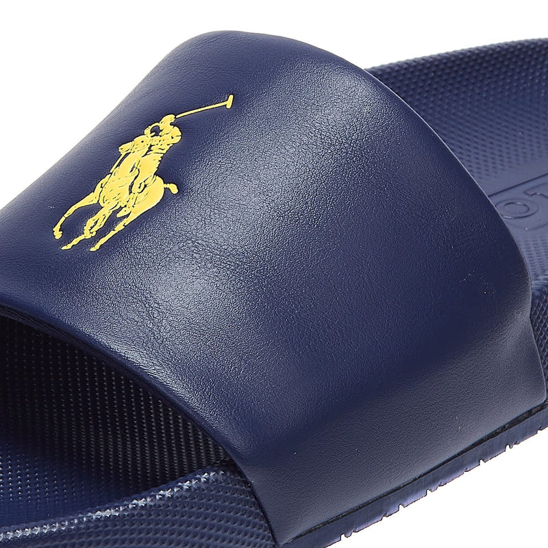 Ralph Lauren Cayson Mens Navy / Gold Slides