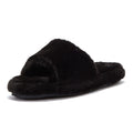 Ralph Lauren Fur Slide Womens Black Slippers