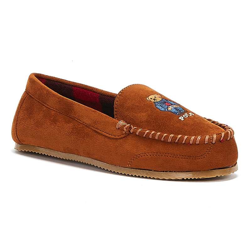Ralph Lauren Dezi V Bear Womens Brown Slippers