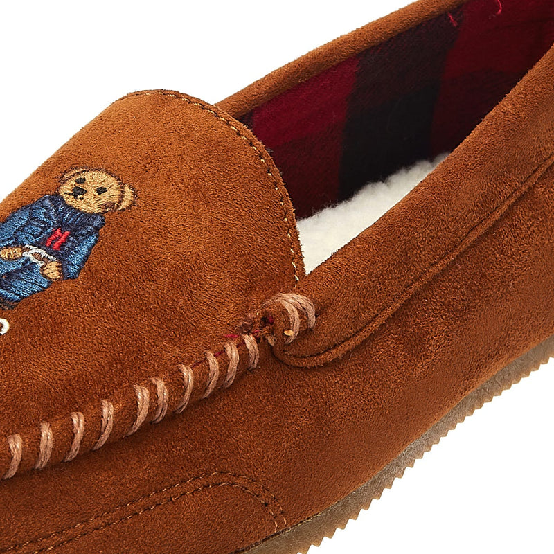 Ralph Lauren Dezi V Bear Womens Brown Slippers