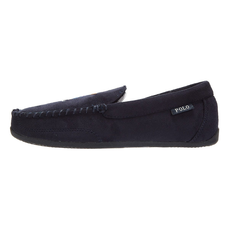 Ralph Lauren Declan Bear Mens Navy Slippers