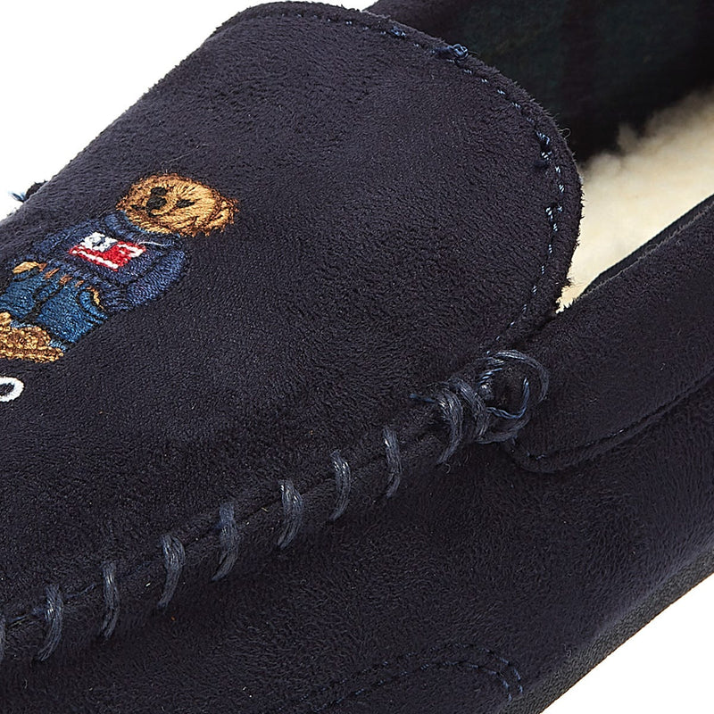 Ralph Lauren Declan Bear Mens Navy Slippers