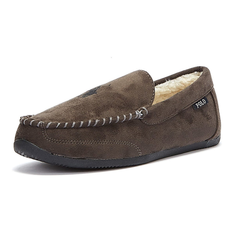 Ralph Lauren Declan Mens Dark Grey Slippers