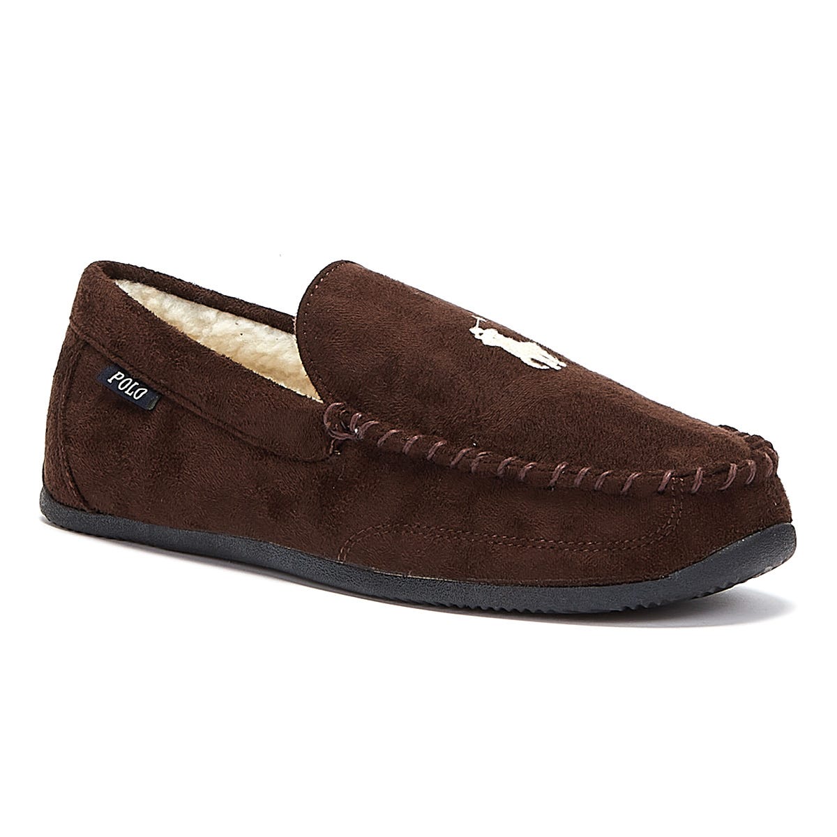Ralph Lauren Declan Chaussons Homme Marron Foncé