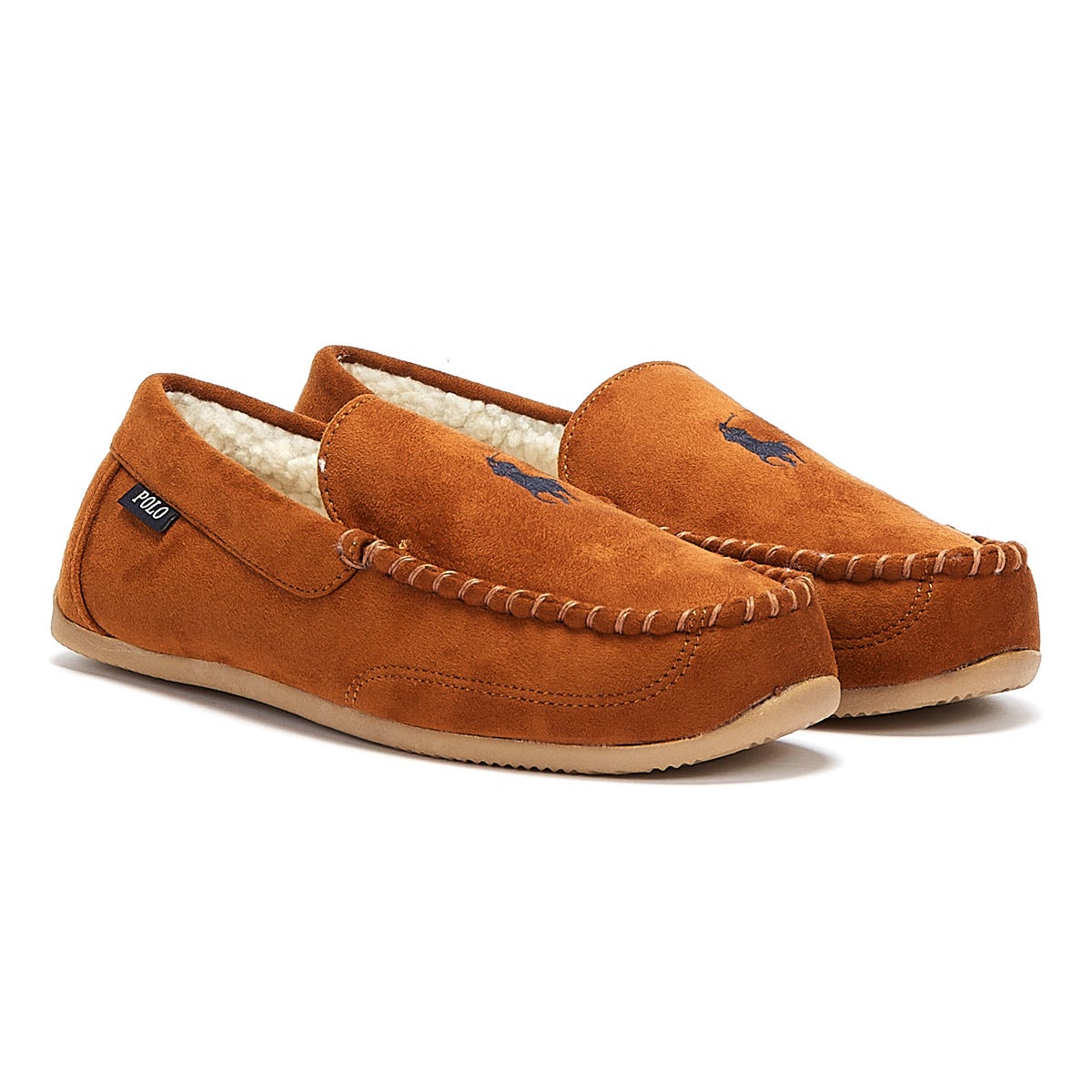 Ralph Lauren Declan Mens Brown Slippers