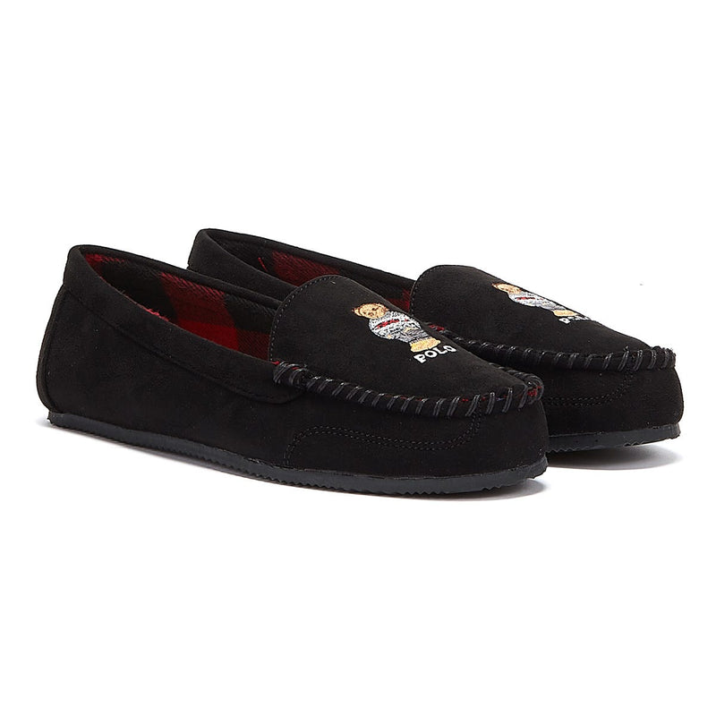 Ralph Lauren Dezi V Bear Womens Black Slippers