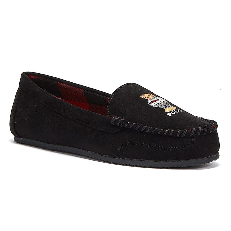 Ralph Lauren Dezi V Bear Womens Black Slippers
