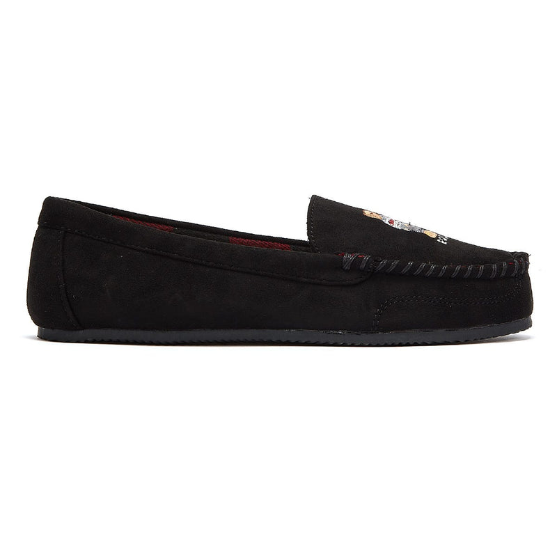 Ralph Lauren Dezi V Bear Womens Black Slippers
