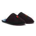 Ralph Lauren Kalrence Microsuede Mens Black Slippers